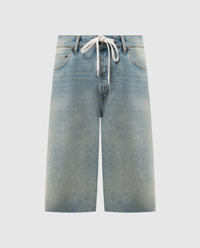 Maison Margiela MM6 Блакитні джинсові шорти з ефектом потертості SH0MU0014M30019