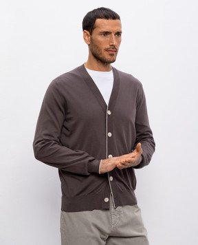 Brunello Cucinelli Коричневый кардиган M29805206