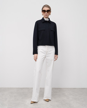 Max Mara Синяя куртка TALAMO с шерстью TALAMO