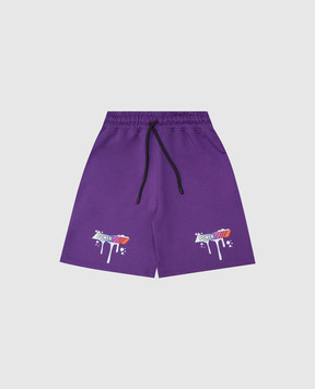 Sprayground Детские фиолетовые шорты Characters Fight SPY1281EPRPL