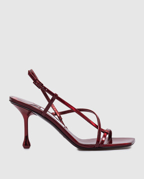Jimmy Choo Красные кожаные лакированные босоножки Etana 80 ETANA80GXH