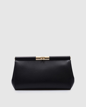 Dolce&Gabbana Черная кожаная сумка Marlene с гравировкой логотипа. BB7672AF984
