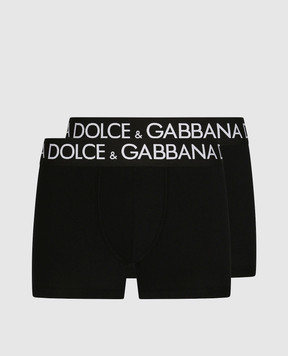 Dolce&Gabbana Набір чорних трусів-боксерів з логотипом M9D70JONN97