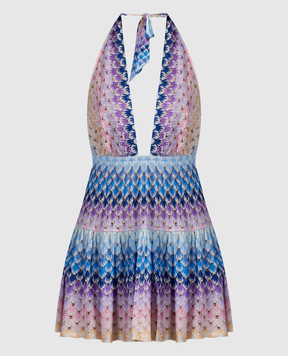Missoni Ажурное платье мини с люрексом в геометрический узор. MS24SQ02BR00TD
