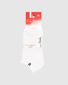 RiminiVeste Детский набор белых носков Pierre Cardin с логотипом. PC600
