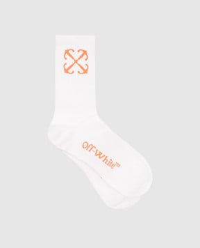 Off-White Білі шкарпетки з емблемою логотипа OWRA039S25KNI001