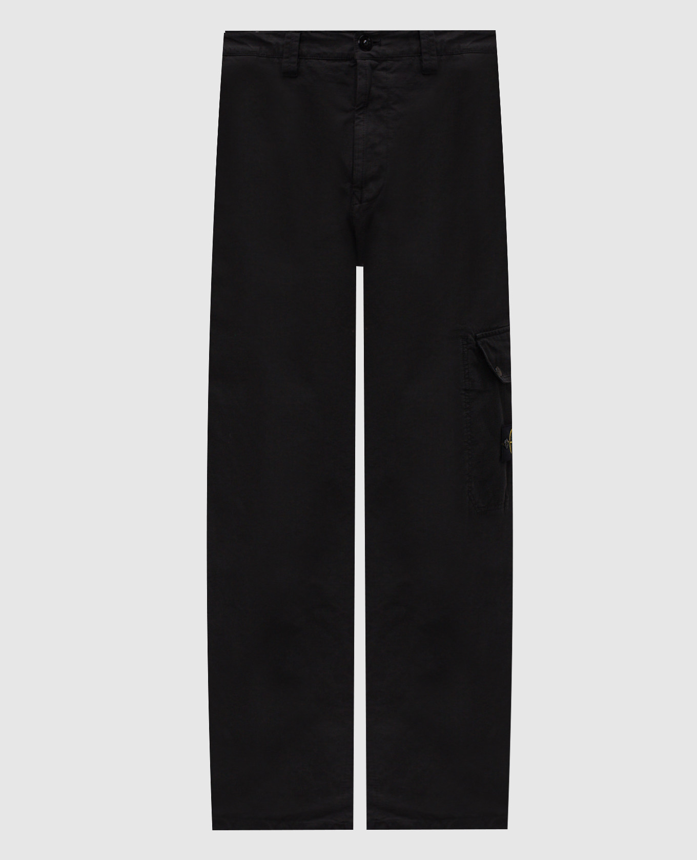 

Черные брюки с логотипом, Черный, Прямые брюки