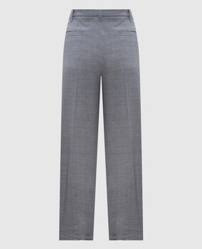 Brunello Cucinelli Серые брюки из шерсти ML154P8607