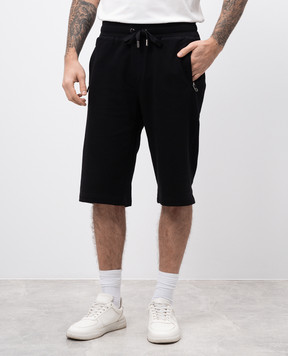 Dolce&Gabbana Чорні шорти з патчем логотипа GVB7HTG7F2G