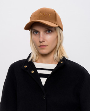 Twinset Коричнева кепка з вовною 252TA4430