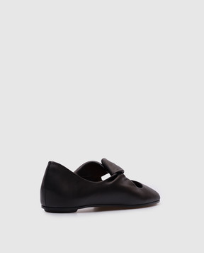 Alexander McQueen Черные кожаные балетки 814287WHACO