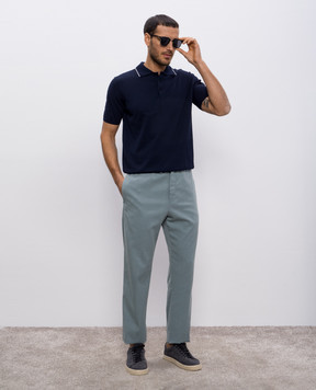 Canali Синее поло MK02261C1053