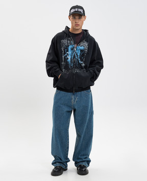 Vetements Чорна спортивна куртка з принтом UCF76ZU800B