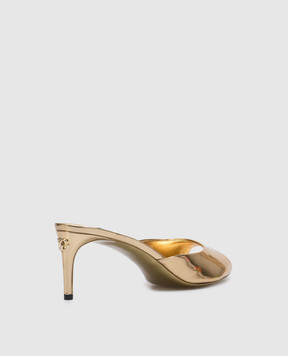 Dolce&Gabbana Золотисті шкіряні мюлі Keira CR1522AY828