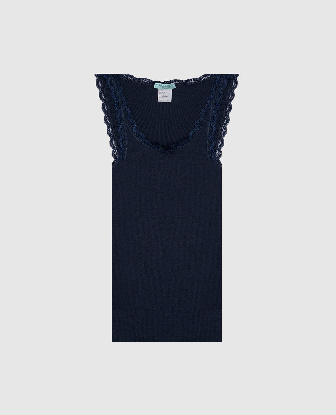 

Синий топ с кружевом, Топы