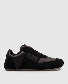 Maison Margiela MM6 Черные кожаные анатомические кроссовки S66WS0106P6435