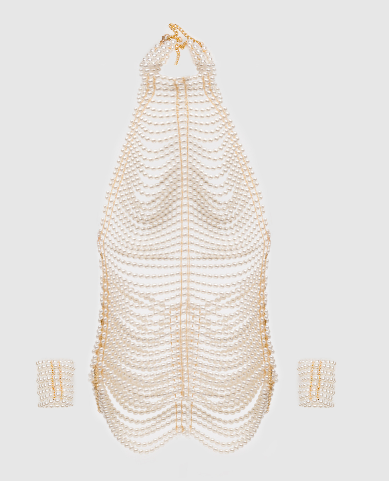 

Белое платье из бусин в виде жемчужин, Белый, Коктейльные платья