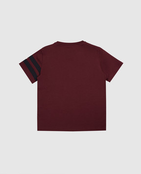 Moncler ENFANT Дитяча бордова футболка з логотипом K29548C0000389AFV