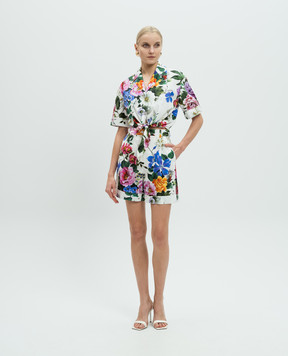 Dolce&Gabbana Білі шорти в квітковий принт FTC9RTHS5S6