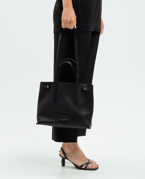 Gianni Chiarini Черная кожаная сумка ALTEA с принтом логотипа BS10966RNGDBL