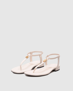 Loro Piana Бежевые кожаные сандалии Мindil FAP4655