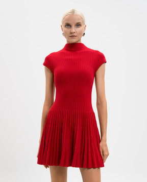 Magda Butrym Красное платье с плиссированием KNITWEAR12DRESS280725