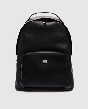 Dolce&Gabbana Черный кожаный рюкзак с логотипом BM2385AV956
