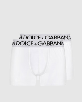Dolce&Gabbana Набір білих трусів-боксерів з логотипом M9D70JONN97