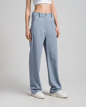 PROENZA SCHOULER Блакитні штани Otis з вовною R2426003AY179