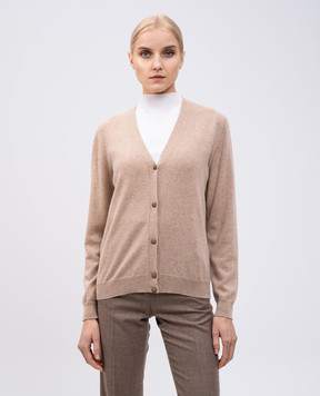 Loro Piana Рожевий меланжевий кардиган Classic з кашеміру FAP2439
