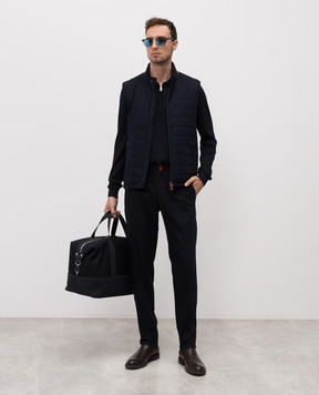 Brett Johnson Синее поло из шерсти FW25K79LPWINAV