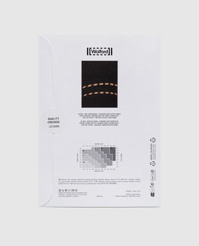 Wolford Черные колготки с фигурными вырезами. 14989