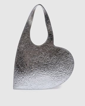 Coperni Серебряная кожаная сумка Foil в форме сердца COPBA14BISF6021
