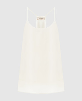 Twinset Бежевий топ з металевим логотипом 242TP2135