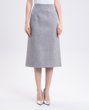 Ermanno Scervino Сіра спідниця з вовною D472O306GVP