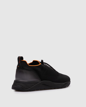 Santoni Чорні кросівки з логотипом MBIO21601NERNHOD