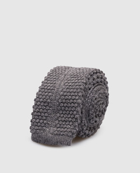 Brunello Cucinelli Серый галстук из шерсти MG8240018y