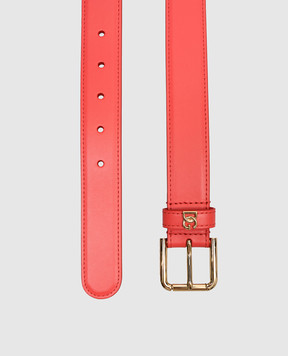 Dolce&Gabbana Червоний шкіряний ремінь BE1636AW576