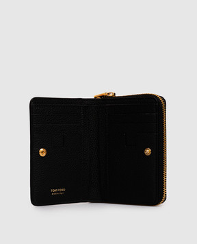 Tom Ford Чорне шкіряне портмоне з монограмою логотипа S0524LCL095G