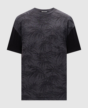 Palm Angels Черная футболка в узор PMAA001S25FAB001