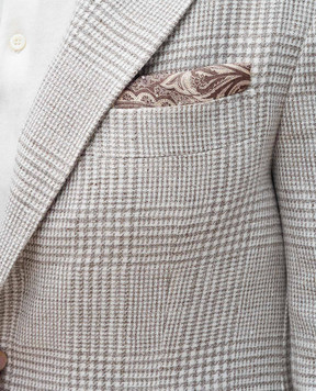 Brunello Cucinelli Двухсторонний платок-паше из шелка в принт MR8880091