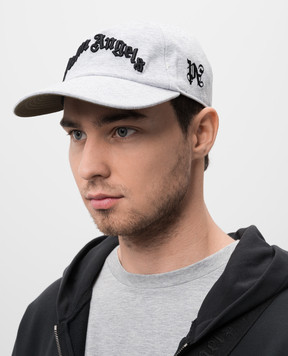 Palm Angels Черная кепка с вышивкой логотипа PMLB10AS25FAB001