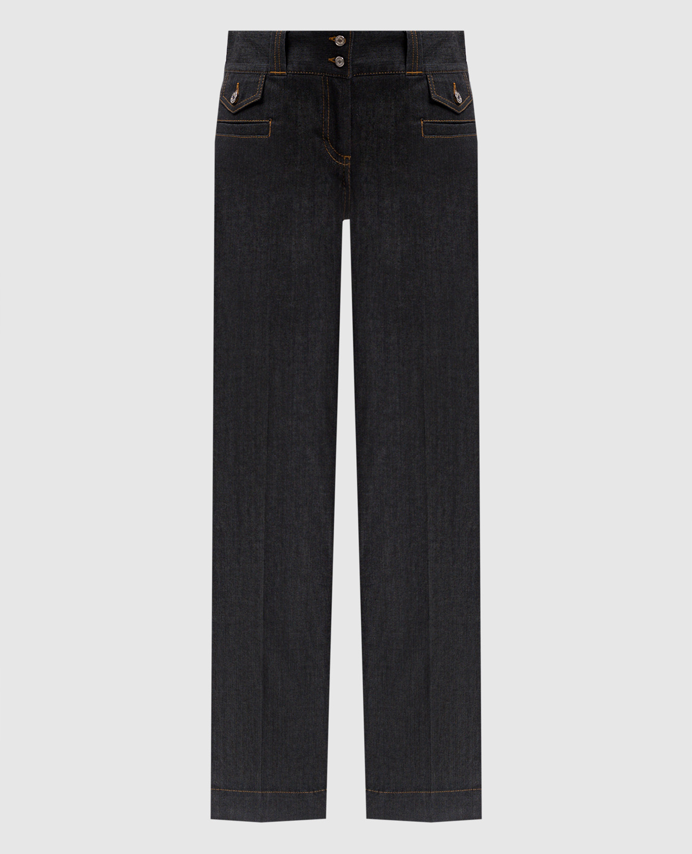 

Серые джинсы клеш с логотипом, Серый, Джинсы клеш