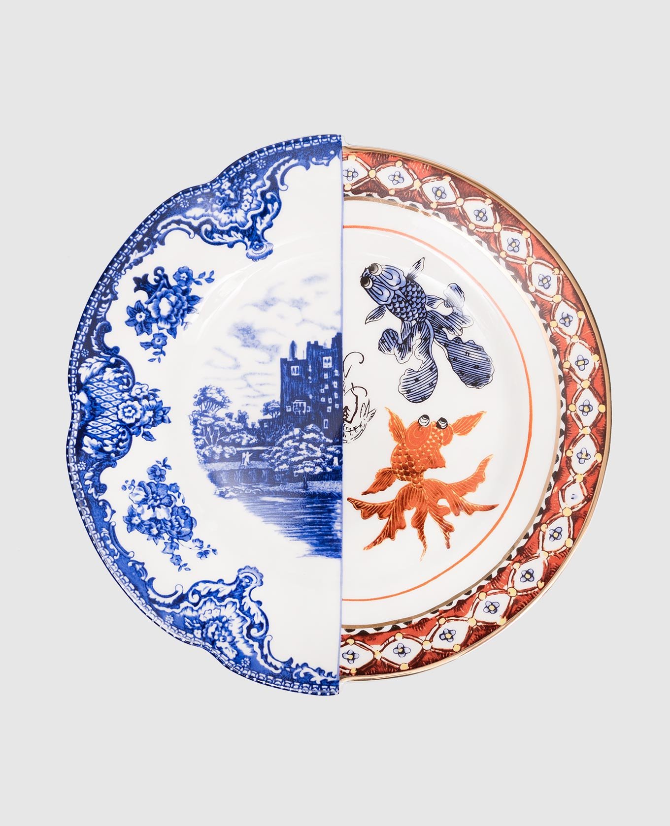 

Фарфоровая тарелка Isaura в принт, Разноцветный, Посуда