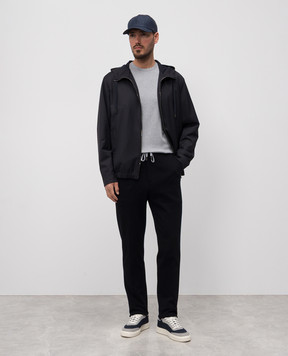 Brunello Cucinelli Серая футболка в рубчик MR8061336