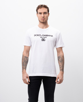 Dolce&Gabbana Біла футболка з логотипом G8PD7ZG7B9X