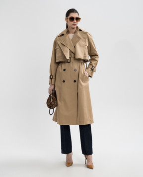 Max Mara Weekend Бежевий двобортний тренч-трансформер VIVETTA VIVETTA