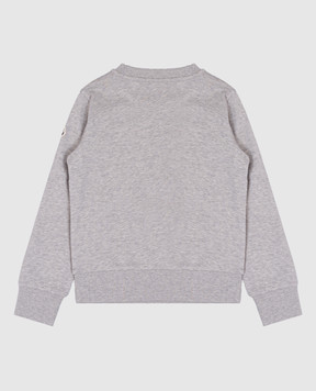 Moncler ENFANT Дитячий сірий меланжевий світшот з логотипом K19548G0000489AKM1214