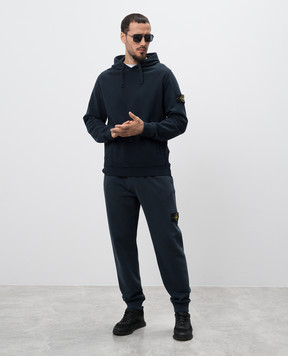 Stone Island Сині джогери з логотипом 811560920