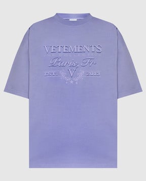 Vetements Фиолетовая футболка с принтом логотипа UE64TR190V